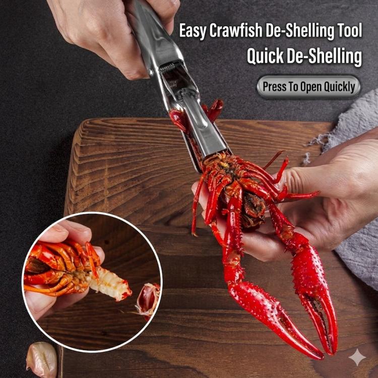 LsCook Stainless Steel Lobster Cracker Lobster Shelling Tool