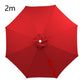 Red umbrella replacement canopy, 2m, with center button and side vent panel.