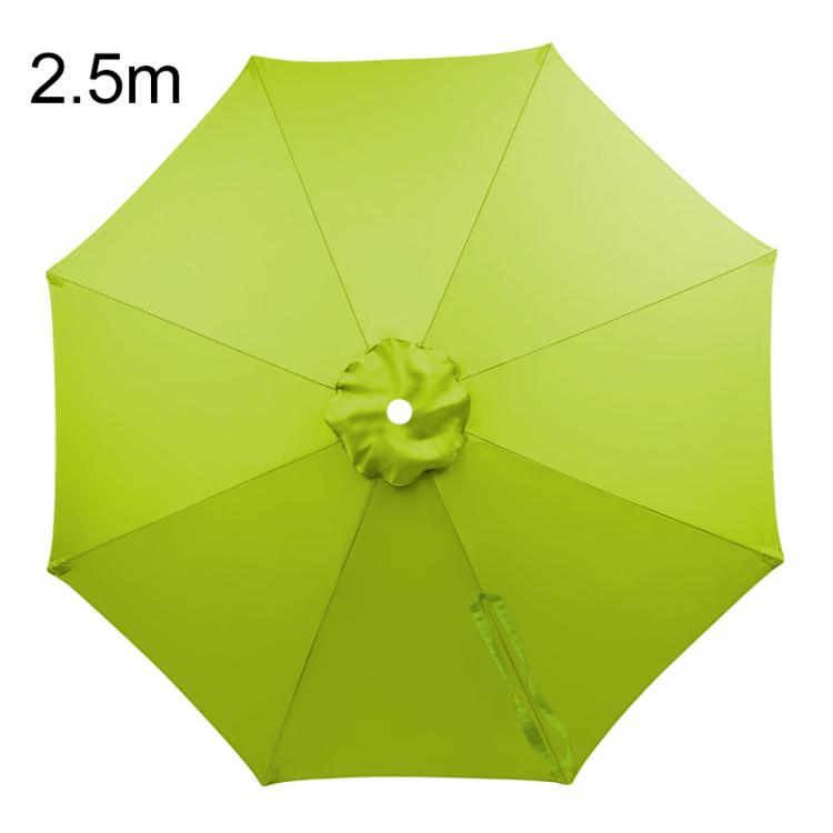 2.5 m lime green patio umbrella replacement canopy with vented fabric and rib seams