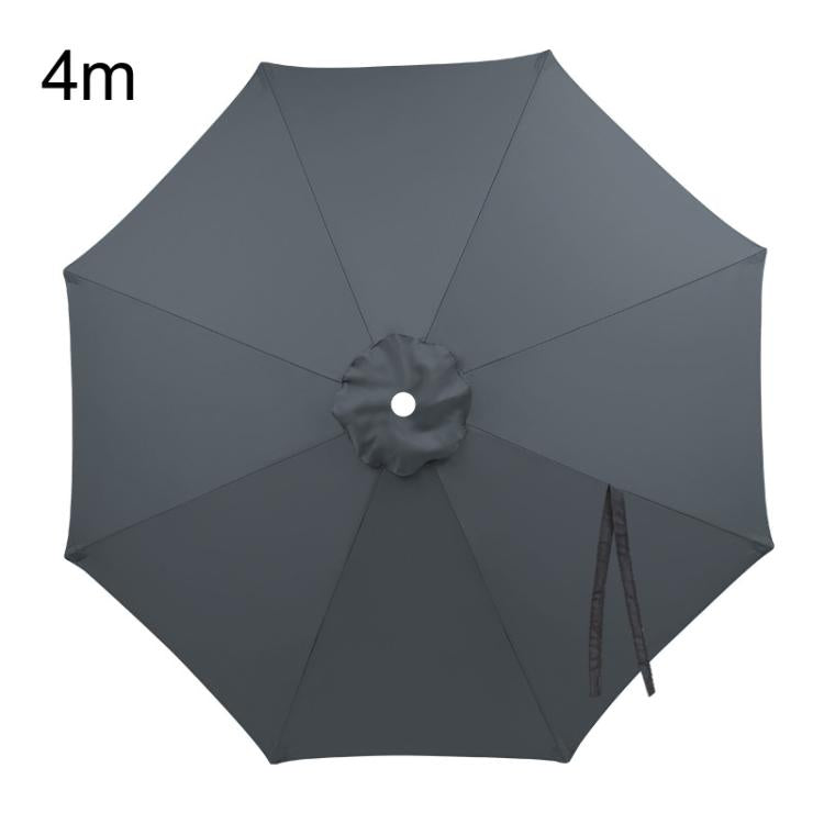 4 m dark gray patio umbrella replacement canopy with vented fabric and rib seams