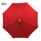 4m patio umbrella replacement canopy, red fabric with center vent and ribs