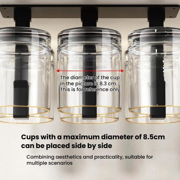 Wine Cabinet Hanging Cup Rack Upside Down Beer Glass Holder, 2pcs, 4pcs