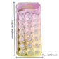 Inflatable floating bed lounger in pink-to-gold gradient with white circle holes