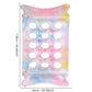 Pastel rainbow iridescent inflatable lounger, 64cm wide, round air chamber openings