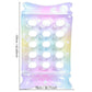 Pastel rainbow iridescent inflatable lounger, 78cm wide, round air chamber openings