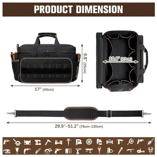 17-Inch Crossbody/Handbag Thickened Durable Tool Bag