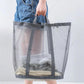 Large Mesh Laundry Basket With Handles Wall-Mounted & Foldable Dirty Clothes Hamper Portable Toy Storage Bag