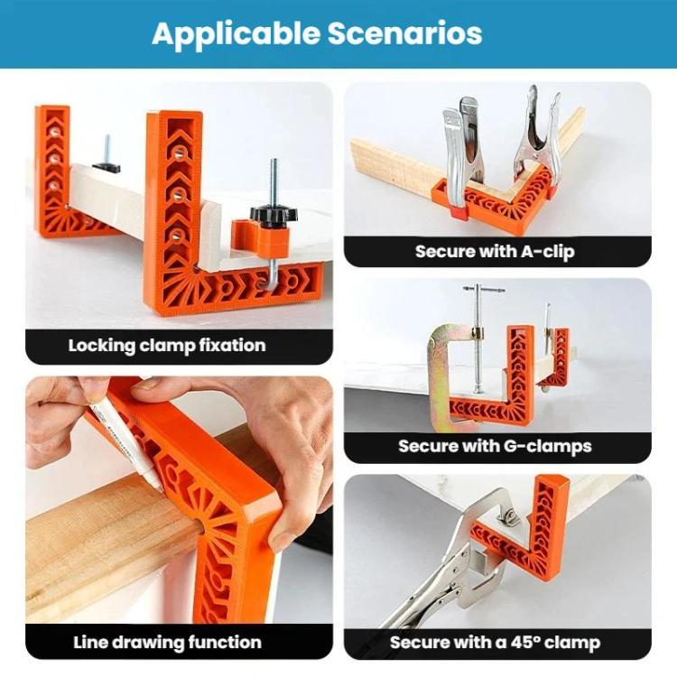 Right Angle Positioner Slabs Stitching Fixer L-Shaped Plastic Corner Brackets, 3 inch, 4 inch, 6 inch, 8 inch