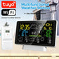 Wireless color weather station with stand and white outdoor sensor unit
