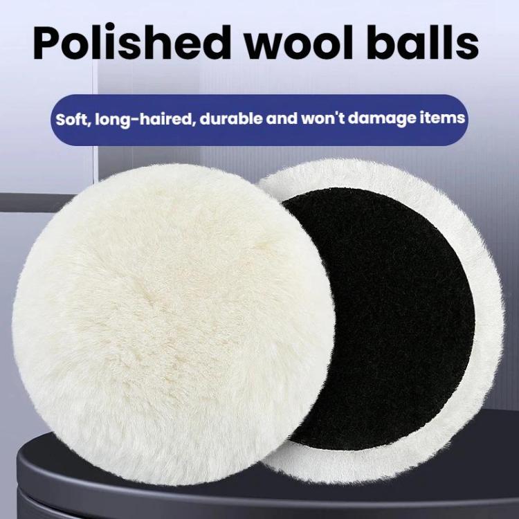 Wool polishing pads: white and black round buffing wheels for angle grinder