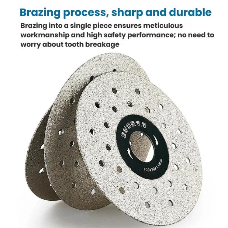 Stacked ceramic grinding discs, gray perforated wheels with central mounting hub