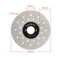 Ceramic grinding disc dimensions, gray perforated wheel with 100mm diameter and 1.0mm thickness