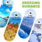 Dressing guidance infographic with temperature icons and weather station display
