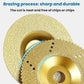 Gold diamond brazed cup grinding wheel with arched brazed segments
