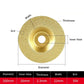 Diamond brazed cup grinding wheel, gold toothed edge, circular with center hole