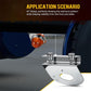 Stainless steel clamp-on light bracket with mounting plate and threaded studs
