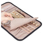 Faux Suede Jewelry Storage Foldable Portable Earring Roll Bag