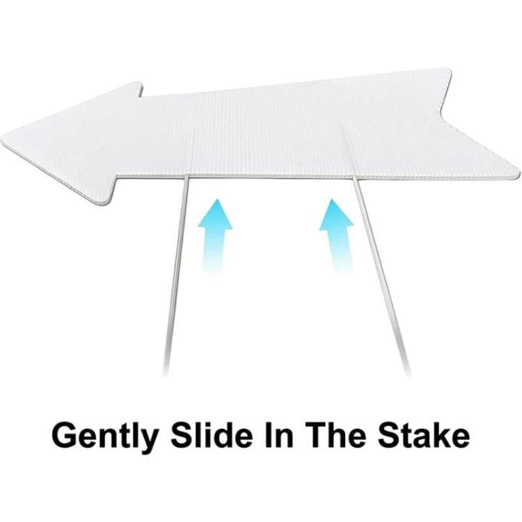 Blank Yard Sign With Stake DIY Lawn Party Sign & Arrow Sign