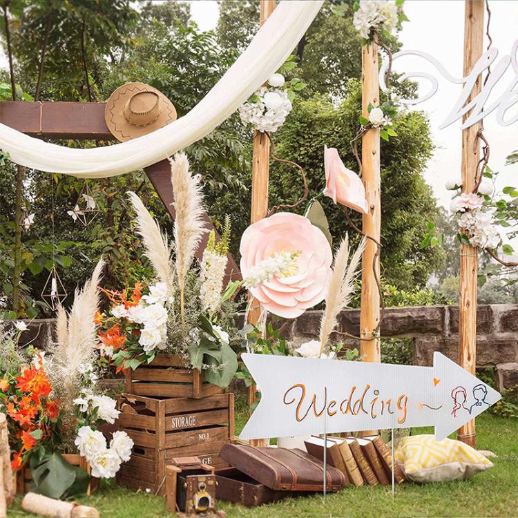 Blank Yard Sign With Stake DIY Lawn Party Sign & Arrow Sign