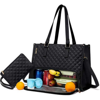 2 in 1 Handheld Insulated Lunch Bag Crossbody Combination Bag