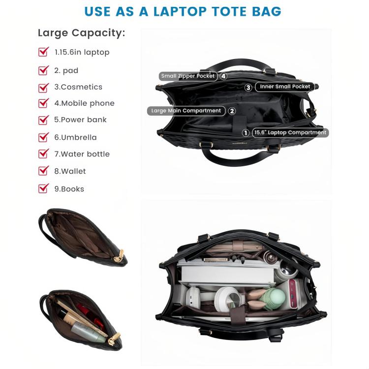 2 in 1 Handheld Insulated Lunch Bag Crossbody Combination Bag