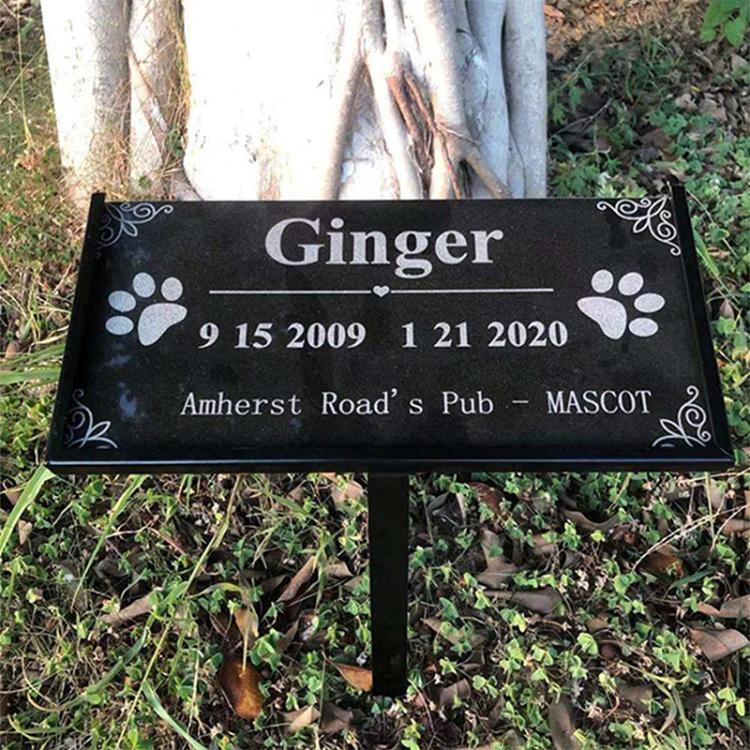 Iron Art Tombstone Marker Stand Pet Memorial Nameplate Stake