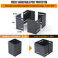 Adjustable black metal post protector brackets, telescoping assembly pieces