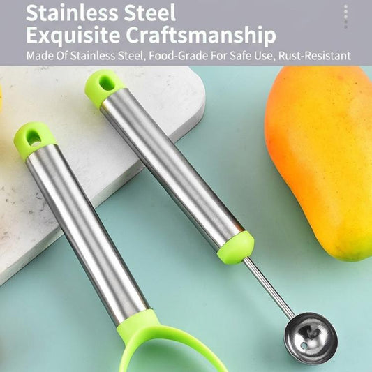 LsCook 3-Piece Set Fruit Ball Scooper Set Kitchen Carving Knife