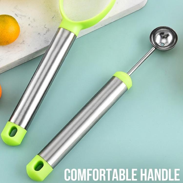 LsCook 3-Piece Set Fruit Ball Scooper Set Kitchen Carving Knife