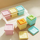 Colorful silicone baby food freezer tray set with individual compartment lids