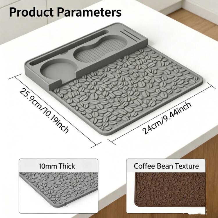 Silicone Espresso Tamping Mat Multi-Function Coffee Tamper Holder Station Non-Slip Espresso Bar Mat
