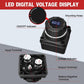 Digital display battery power-off switch with voltage display and input/output terminals