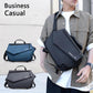 Gray crossbody messenger bag with front flap, zipper pocket, and adjustable strap
