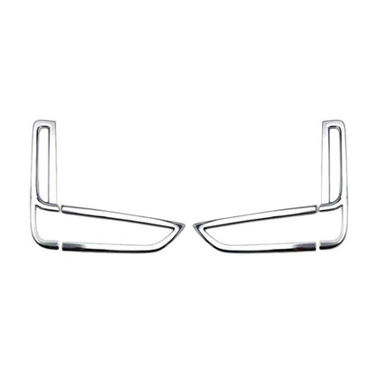 Bumper fog lamp decorative strip set, chrome finish, dual border accents