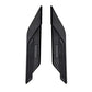 Black door-side light trim covers, vertical pair with textured pattern and rectangular insert