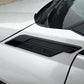 Black side light frame trim sticker, textured panel with center rectangle on fender