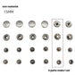 15mm metal snap fastener parts diagram showing four-piece set layout