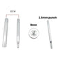 2.5mm punch tool and base for 15mm metal snap fasteners