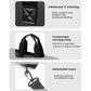 Men's laptop bag details with reinforced X stitching and comfortable carrying strap