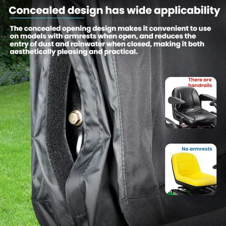 Dark gray seat cover with concealed opening design and mesh storage pocket