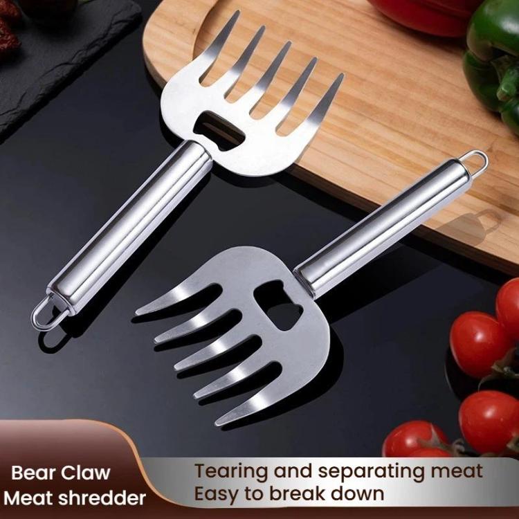 LsCook Multifunctional Bear Claw Shape Hand Guard Meat BBQ Shredder, All-Steel