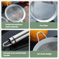 LsCook Single Hook Strainer Spoon 304 Stainless Steel Filter Mesh, 12cm