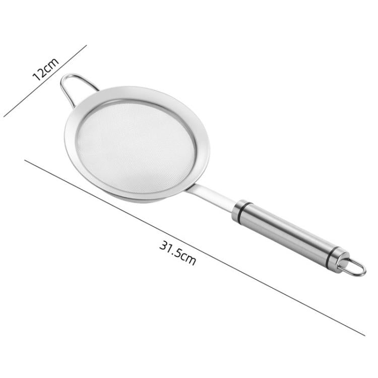 LsCook Single Hook Strainer Spoon 304 Stainless Steel Filter Mesh, 12cm