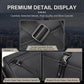 Black men’s sling bag detail: magnetic buckle, adjustable strap, smooth zipper