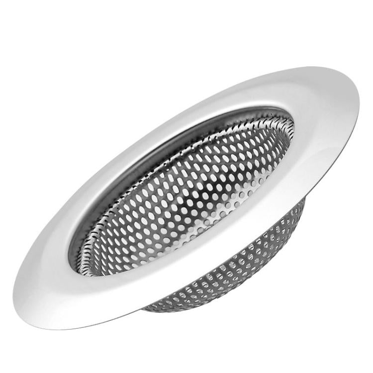 Wide-rim stainless sink strainer insert with fine perforated mesh