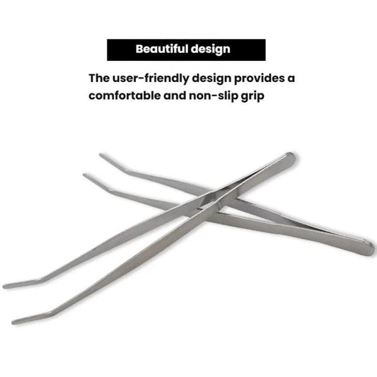 Extra Long Thick 401 Stainless Steel Tea Tongs Tea Tweezers, LsCook 20cm