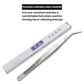 Stainless steel tea tongs with engraved markings and slim clamp ends