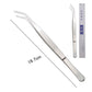 Stainless steel tea tongs, 19.7 cm length, ridged non-slip grip