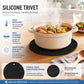 LsCook Round Honeycomb Silicone Placemat Heat-Resistant Non-Slip Insulation