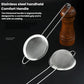 304 Stainless Steel Milk Juice Mesh Strainer Ultra-Fine Kitchen Flour Sifter, Round Base